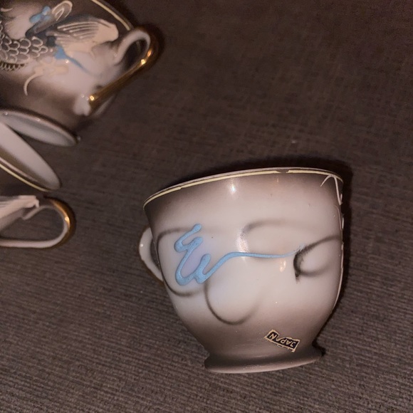 Vintage Japanese Moriage Dragonware 15pc Tea Set - Made in Japan﻿ - Picture 8 of 13